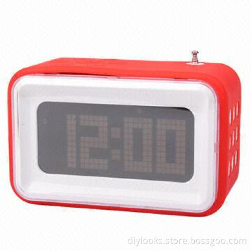 Best Selling Multifunction Speaker with LCD Display, Supports FM Radio and Alarm Clock (Red)